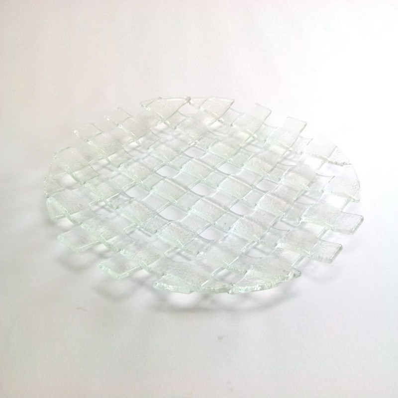 Icon 圓形編織玻璃盤 40cm
