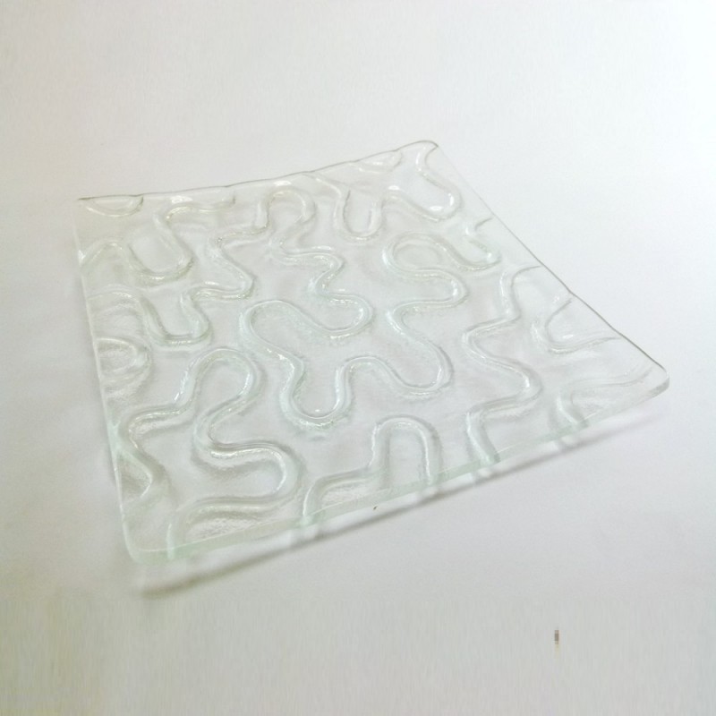Icon 方形曲線玻璃盤 40cm
