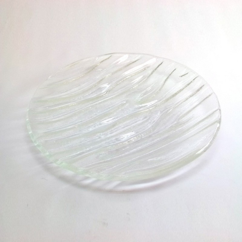 Now 圓形水流玻璃盤 30cm