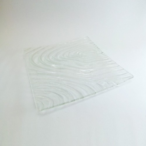 Zen 方形漩渦玻璃盤 40cm
