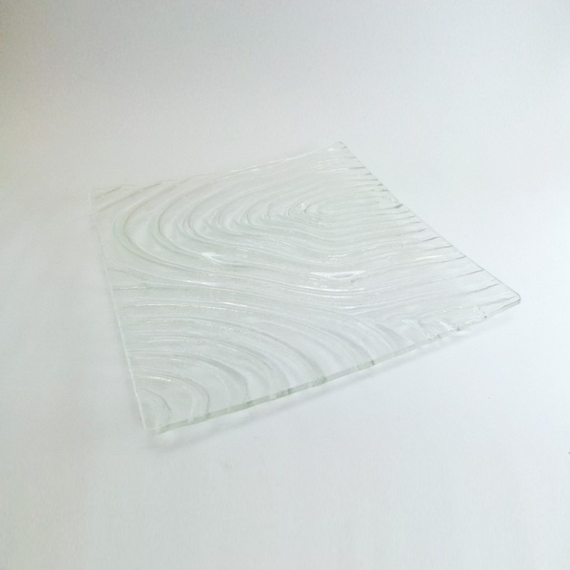Zen 方形漩渦玻璃盤 50cm