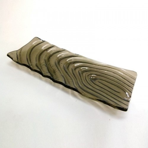 Zen 長形漩渦玻璃盤 40 x 15 cm